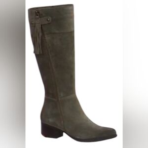 Naturalizer Suede Riding Boot, Style - Kailyn, Wide Width, Olive Green